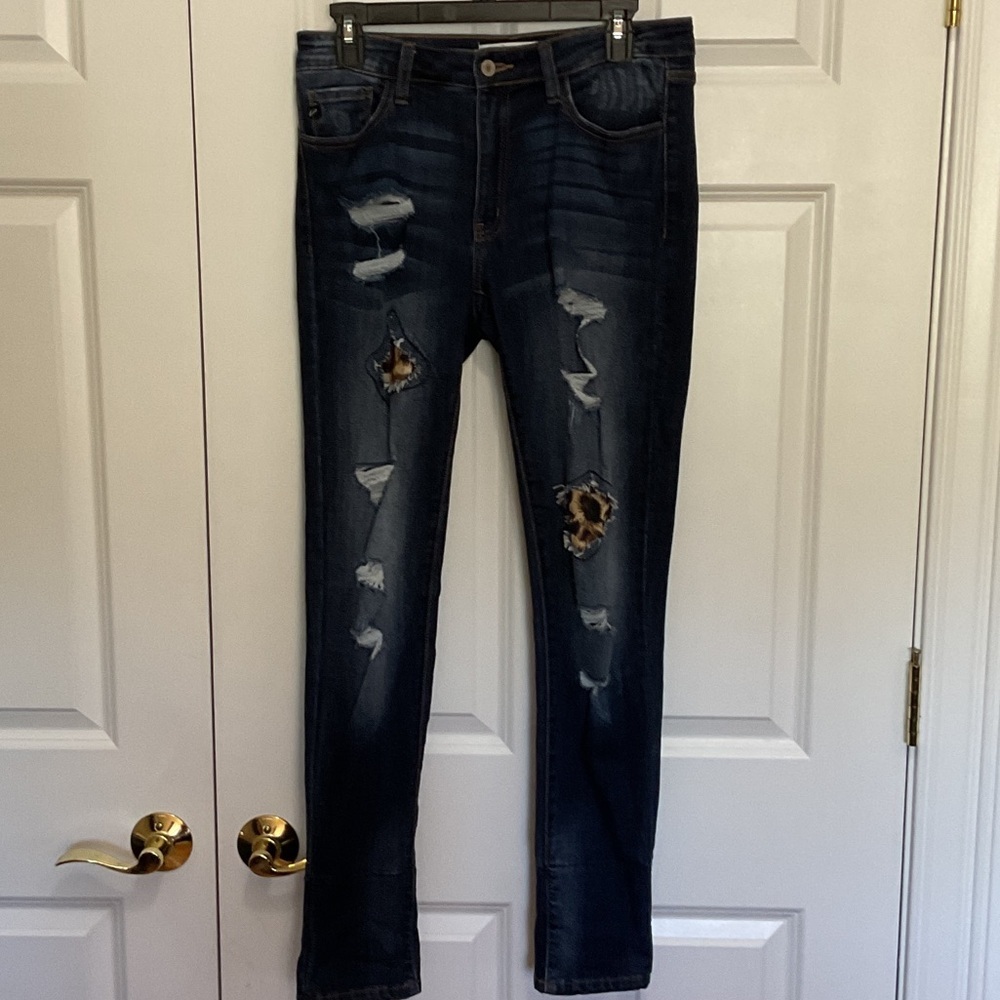 KanCan Dark Blue Distressed Skinny Jeans